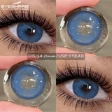 2pcs Natural Colored Contact Lens Gray Pupils Color Lens Blue Beautiful Pupil Brown Lenses Yearly Red Eyes Contacts
