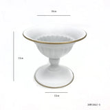 2pcs White Wrought Iron Flower Pot European Metal Flower Arranger Wedding Event Table Flower Decoration Retro Vase Ornaments