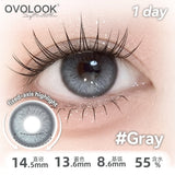 Silicone Hydrogel Fixed Highlight Lenses Light Gray Colored Contact Lenses With Prescription For Women