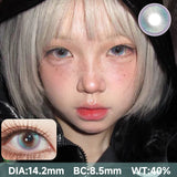 2pcs Half-Year Colored Contacts 14.5mm High Pigment Blue Purple Red Grey Lenses for Cosplay