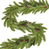 6.2FTArtificial Norfolk Pine Garlands Real Touch Christmas Cypress Greenery Vine for Table Mantle Xmas Home Decoration