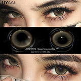 Natural Halo Shimmer Contact Lenses - Gray Brown Green Blue, Brighten Eye Look for Dating, Gathering & Daily Makeup