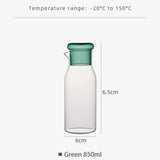 Minimalist Glass Water Bottle with Lid Home Use High Temperature Resistance Kitchen Drink Items Lemon Cold Water Kettle Jug Gift