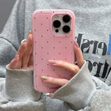 Cute Cartoon Wave Point Candy Color Case for iPhone 16 15 14 17 Pro Max 12 13 17 Air Polka Dot Soft Silicone Ins Korean Cover