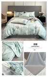 Flower Printed Duvet Cover Set Satin Silk Bed Cover Sets for Summer Queen/King Size Silky plumones de cama Coolling Bedding Set
