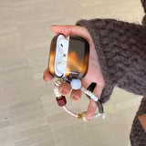Retro Ink Wash Amber Color Wireless Bluetooth Earphone Case For Apple AirPods 4 New Protective Shell For AirPods 1 2 3 Pro2