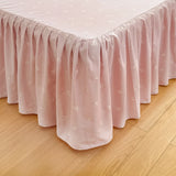 Romantic Flowers Prints Bedding Set Korean Style 100% Cotton Lace Princess Wedding Duvet Cover Bed Skirt Bedspread Pillowcases
