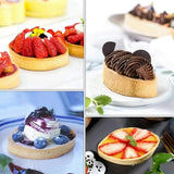 10PCS Fan-Shaped Pastry Rings Stainless Steel perforate non-stick Cake Mousse Tart Ring profession French Pastry Baking Tools