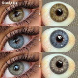 1 Pair Colored Contact Lenses Natural Gray Pupils Eyes Contact lenses Green Soft Contacts 14.20mm