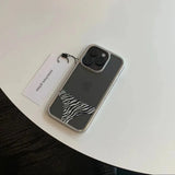 Funny Leopard Prints Panties Clear Phone Case for iPhone 15 14 13 16 12 Pro Max INS Creative Y2K Shockproof Back Cover