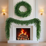 Christmas Garland Faux Cedar Greenery for Mantle Stairs Table Fireplace Wall Christmas Indoor Outdoor Decor Holiday Decorations
