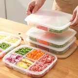 4/5/6 Grid Refrigerator Food Storage Box Food Organizer Ginger Onion Garlic Dispenser Household Food Storage Containers