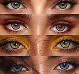 2 Pair Colored Beauty Pupil Makeup Lens  Brown Eye Lenses Gray Contact Green Eye Lenses Blue Lenses Yearly