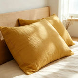 Set of 2 100% Cotton Gauze Pillowcases Double-Layer Gauze, Soft, Breathable, and Machine Washable
