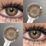 0~-6.00 Myopia Black Colored Contact Lenses with Prescription Brown Lenses with Degree Pupils Lens Fashion Yearly