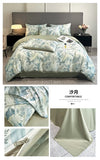 Flower Printed Duvet Cover Set Satin Silk Bed Cover Sets for Summer Queen/King Size Silky plumones de cama Coolling Bedding Set