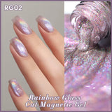 Auroras Cat Magnetic Gel Nail Polish Reflective Sparkling Glitter Semi Permanent Nail Art Soak Off LED UV Gel Varnis