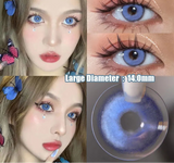 1Pair Green Color Contact Lens Pupils Nature High Quality Myopic Green Lens Blue  Eyes - 0.00 to- 8.00 Diopter Lenses
