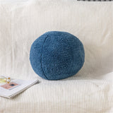 Hot Funny Plush Round Wool Cushion Living Room Decor Throw Pillow Solid Color Stuffed Sofa Pillow Office Waist Rest Throw Pillow
