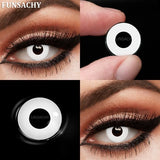 Cosplay White Contact Lenses for Eyes Anime Role Playing Lens Halloween Cosplay Black Contacts Yearly Cosmetics Pupils