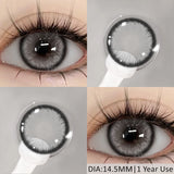 0~-6.00 Myopia Black Colored Contact Lenses with Prescription Brown Lenses with Degree Pupils Lens Fashion Yearly