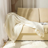 Lightweight Cable Knit Throw Blanket Soft Breathable All-Season Couch Decorative Cozy Blanket for Home Decor Christmas Green