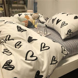 Ins Nordic Butterfly Bedding Set Flat Bed Sheet Duvet Cover Twin Full Queen Nordic Bed Linen Boy Girl Bedding Sets