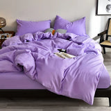 Black Bedding Set Microfiber Duvet Cover Set Sheet Pillowcase Home Bedclothes 3/4pcs Queen King Home Linens