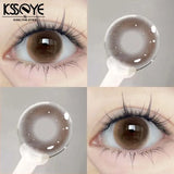 Korea Color Contact Lens 2Pcs Hot Sale Myopia Lenses Degree Natural Fashion Contact Lenses Green Pink Soft Lens Yearly