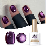 10ml Leopard Cat Magnetic Eye Gel Nail Polish Autumn Night Coffee Brown Glass Beads Soak Off UV LED Manicure Nail Ar