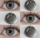 2pcs Brown Colored Contacts Lenses with Myopia 0~-8.00 Degree Yearly Beauty Cosmetic Makeup Pupils 14.5mm Blue Eye Lens
