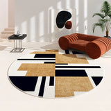Irregular Carpets for Living Room Home Washable Non-slip Mat Modern Minimalist Bedroom Decor Round Carpet Thicken Lounge Rug
