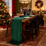 Christmas Velvet Table Runner 50x300cm Polyester Soft Luxurious Table Cover for Wedding Party Holiday Banquet Home Table
