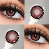 1pair Big Eyes New Colorld Contact Lenses for Eyes Super Natural Brown Eyes Gray Beautiful Black Pupils 14.5mm Lenses
