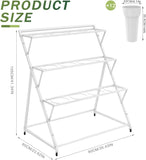 Hot New 3 Tier Metal Flower Cart with Wheels 12 Buckets Display Stand for Florist Bouquet Indoor Outdoor Patio