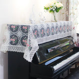 Japanese Sle Semi-Cover Piano Dust Cover Cloth Bench Cover Lightweight Luxury Lace Piano Lid Curtain Home Fabric Protection