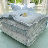 New Style Househould Quilt Bedroom 3D Bean Velvet Quilts Core Double Dormitory Autumn Winter Thickened Blanket