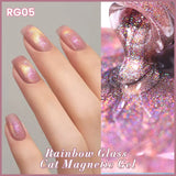 Auroras Cat Magnetic Gel Nail Polish Reflective Sparkling Glitter Semi Permanent Nail Art Soak Off LED UV Gel Varnis