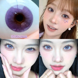 1 Pair Myopia Fashion Lens Prescription Colored Contact Lenses Beauty Pupils Purple Eye Lenses Blue Eye Color Lenses