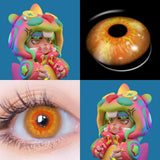Cosplay Blue Color Contact Lenses for Eyes Yearly Makeup Halloween Beauty Yellow Contact Lenses Eye Cosmetic