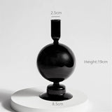 Black Candle Holder Home Decor Candlesticks Living Room Modern Decoration Glass Vase Bookshelf Decor Candle Stick Holder