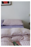 Thiened Milk Velvet Bedding Set Winter Warm Double-Sided Fce Duvet Cover Purple Velvet Bedding Kit for Cold Weather