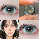 1 Year 2Pcs New Cosplay Colored Contact Lenses Myopia  Anime Cyber Gray Color Contacts with Power Foggy White  Halloween