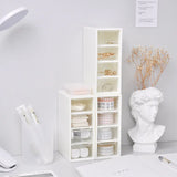 Desk Storage Box for Mini Drawers, Stackable Nine-square Grid Storage Box, Hairpin/sticker/jewelry Accessories Storage Box
