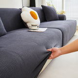 Elastic Universal Sofa Slipcover Knit Thicken Sofa Cover for Living Room Armchair Couch Cover L-shape Sofa Cover 1/2/3/4 Seater