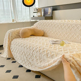Autumn Taffeta Fleece Sofa Blanket Soft Comfortable Protective Cover for 1-4 Seater Sofas Jacquard Plush Throws Blanket
