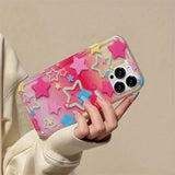 Colorful Star Clear Soft Phone Case For iPhone 14 13 11 12 15 16 Pro Max SE2 7 8 Plus XR X XS Max Anti-Fall Protection Cover