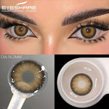 2Pcs Color Contact Lenses for Eye Natural Blue Contact Lenses Brown Pupils Beauty Gray Lenses Yearly Green Eye Contacts