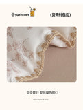 A-Class Double-Layer Soy Fiber Summer Quilt Air Conditioning Single Person Cool Thin Quilt Breathable for Student Home Textiles