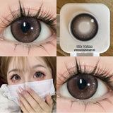 1 Pair High Quality Black Large Diameter Color Contact Lenses for Eyes Annual Soft Round Beautiful Pupils Fast Shipping